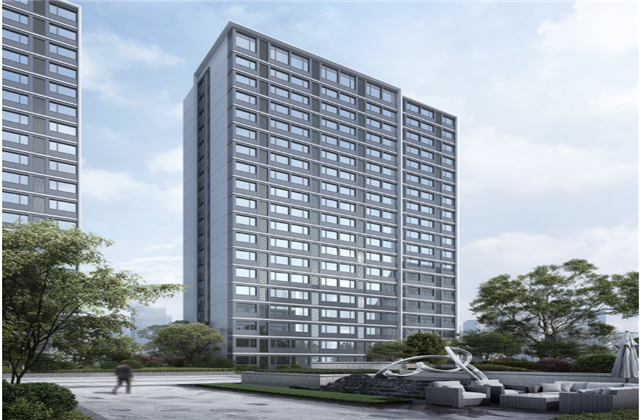 杭州市首座近零能耗住宅建筑临安海洋之神宸锦学府主体结顶